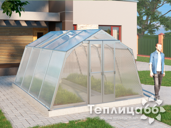 Теплица Мята под поликарбонат, 3x4 метра